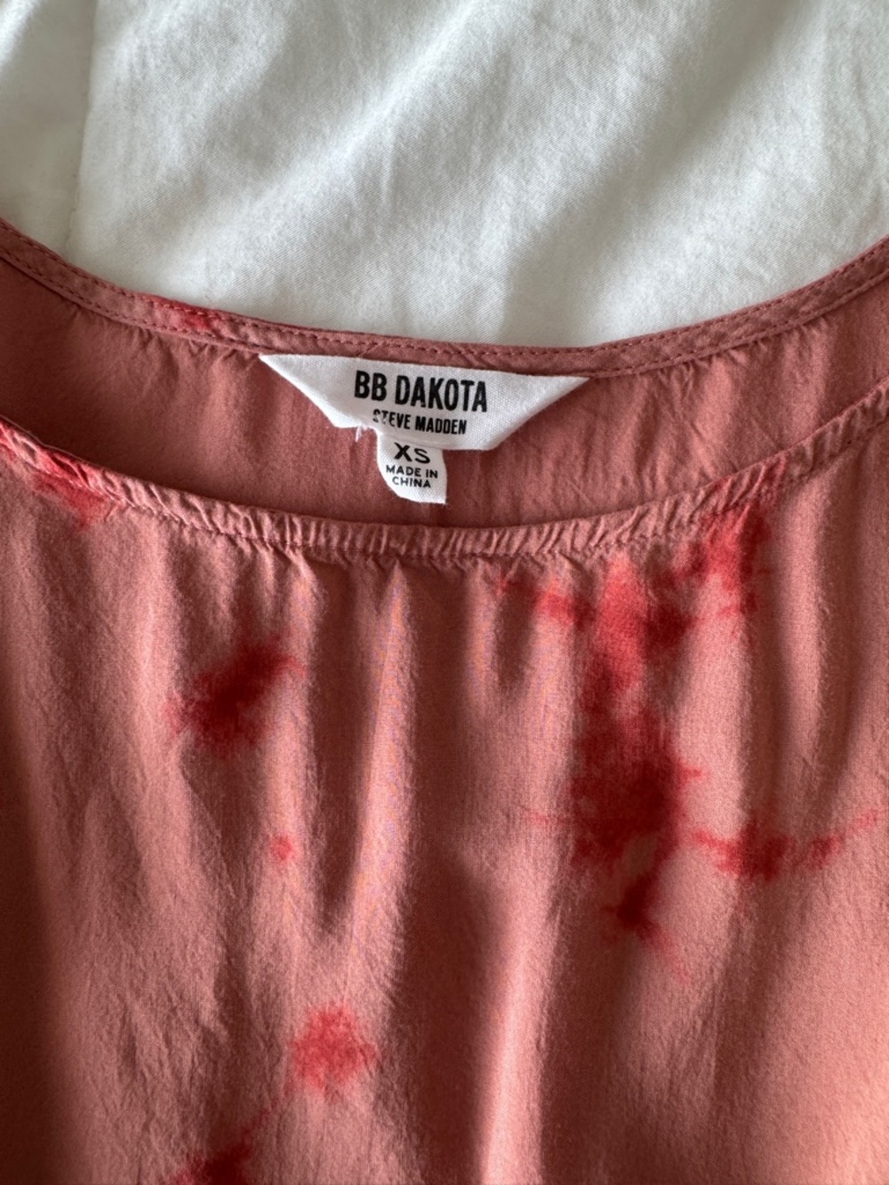 BB Dakota by Steve Madden Tie Dye Sleeveless High Low Maxi Dress Clay Red XS - Picture 6 of 8
